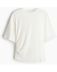 H&M - Gedrapeerde Top Van Viscose - Lyst