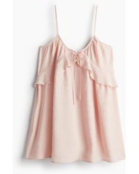 H&M - Kleid aus Modalmix mit Volantbesatz - Lyst