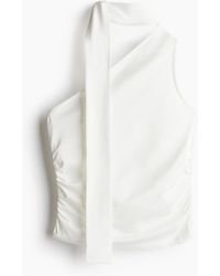 H&M - Gedrapeerde One-shouldertop - Lyst