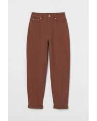 H\u0026M Mom Twillhose Loose Fit in Schwarz - Lyst