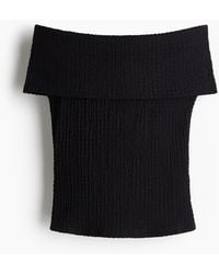 H&M - Off-Shoulder-Shirt - Lyst