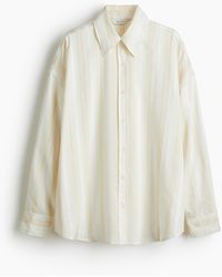 H&M - Oversized Hemdbluse aus Dobby-Stoff - Lyst