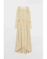 H&M Langes Chiffonkleid - Natur