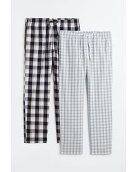 H&M 2-pack Regular Fit pyjama bottoms - Blau