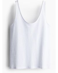 H&M - Linen-blend vest top - Lyst