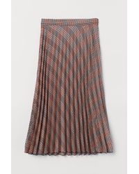 H&M Plissierter Rock - Blau