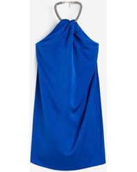 H&M - Neckholder-Kleid mit Kette - Lyst
