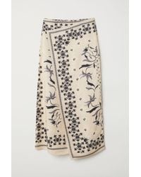 H&M Patterned Skirt - Natural