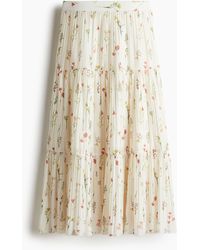 H&M - Plissierter Maxijupe - Lyst