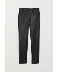 H&M Lederhose - Schwarz