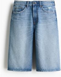 H&M - Denim Bermudashort - Lyst