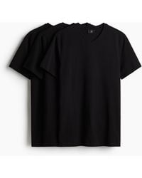 H&M - 3er-Pack T-Shirts mit V-Ausschnitt in Slim Fit - Lyst