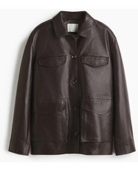 H&M - Leren Jack - Lyst