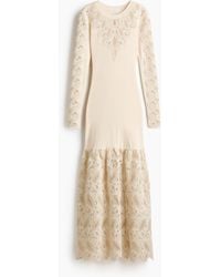 H&M - Geribde Jurk Met Kant - Lyst