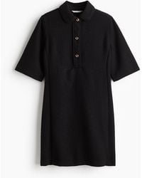 H&M - Bouclé-Kleid mit Kragen - Lyst