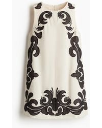 H&M - Robe Droite Brodée - Lyst