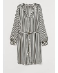 H&M Jurk Met Ceintuur - Zwart