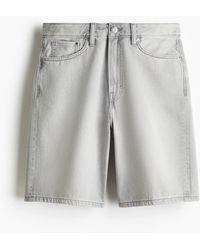 H&M - Relaxed Denim Short - Lyst