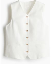 H&M - Gilet aus Leinenmix - Lyst