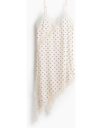 H&M - Asymmetrisches Nachthemd mit Spitzenbesätzen - Lyst
