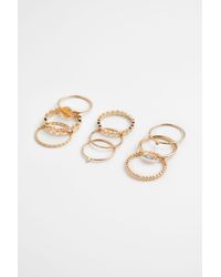 H&M 9er-Pack Ringe - Mettallic