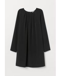 H&M Long-sleeved Dress - Black