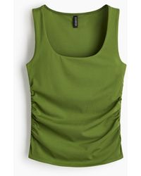 H&M - Tanktop mit Raffungen - Lyst
