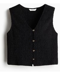H&M - Gilet sans manches en jersey texturé - Lyst
