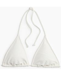 H&M - Wattiertes Triangel-Bikinitop - Lyst