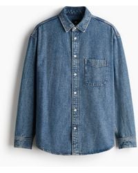 H&M - Denim Overhemd - Lyst