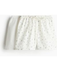 H&M - Set Van 2 Pyjamashorts - Lyst