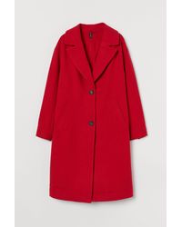 H&M Mantel aus Wollmix - Rot