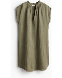 H&M - Kleid aus Musselin - Lyst