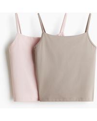 H&M - Lot De 2 Tops De Sport Drymove À Bretelles Fines - Lyst