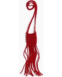 H&M - Geflochtene Crossbody-Tasche mit Fransen - Lyst