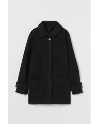 H&M Boxy Jas Van Twill - Zwart