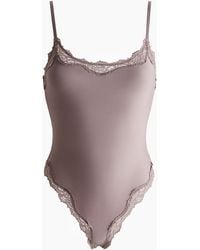 H&M - Mikrofaser-Body mit wattierten Cups - Lyst