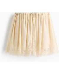 H&M - Minijupe en viscose avec dentelle - Lyst
