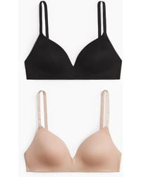 H&M - Set Van 2 Soft-bh's Van Microvezel - Lyst