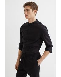 h&m mandarin collar shirt