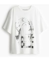 H&M - Oversized T-shirt Met Print - Lyst