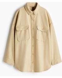 H&M - Oversized Twillbluse - Lyst