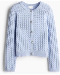H&M - Cardigan mit Zopfmuster - Lyst