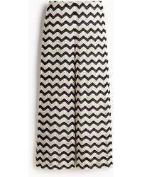 H&M - Wijde Structuurgebreide Broek - Lyst