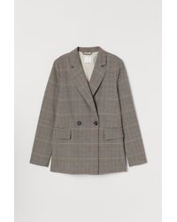 H&M Zweireihiger Blazer - Grau
