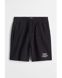 H&M Relaxed Fit Cotton Sweatshorts - Black