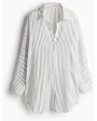 H&M - Longbluse aus Baumwolle - Lyst