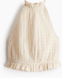 H&M - Top dos nu texturé - Lyst