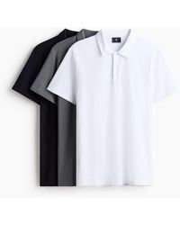 H&M - Set Van 3 Poloshirts - Lyst