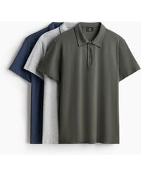 H&M - Set Van 3 Poloshirts - Lyst
